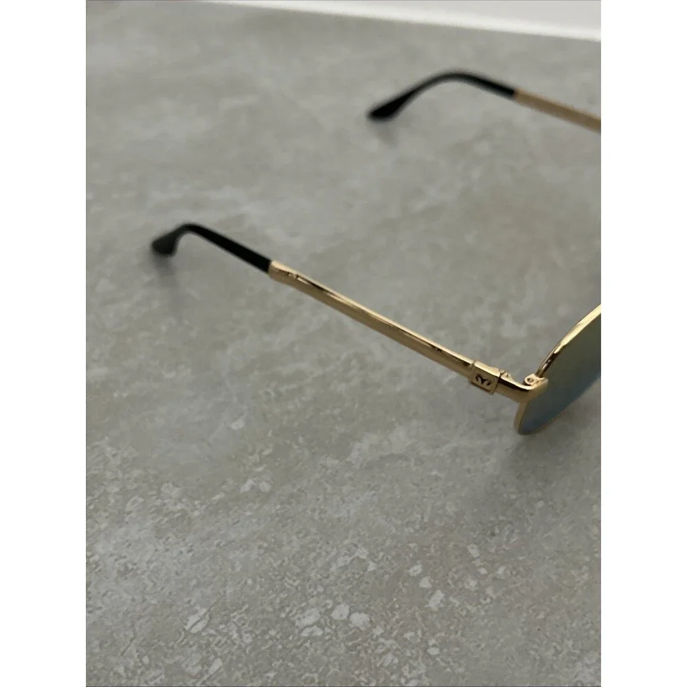 Technomarine Sunglasses Silver Frame Gold Mirror New NO TAG Unisex FREE SHIPPING